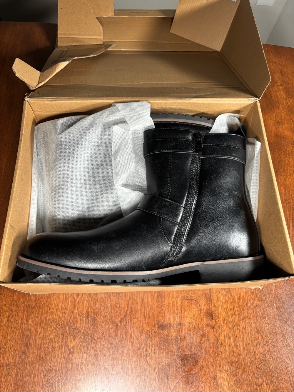 Men's Black WYATT Size 13 Moto Engineer Boots